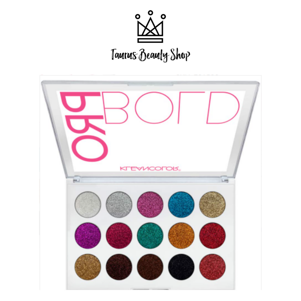 You CAN absolutely get enough of bling with Pro Bold Pressed Glitter Palette. It is packed with 15 deluxe sized pans of finely-milled pressed glitters. The super-concentrated, demi-pressed formula gives the glitter maximum sparkle. With self-adhering, adding an instant iridescent glam becomes a total breeze.  Dries quickly & stays put for long hours Wear alone or layer formula to build intensity Non sticky formula with minimal fallout Creamy-smooth texture *PRESSED GLITTERS ARE NOT INTENDED FOR USE AROUND T